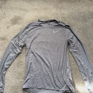 Nike Men's Heather Gray Long Sleeve Tee